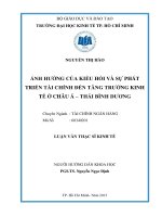 Ảnh hưởng của kiều hối và sự phát triển tài chính đến tăng trưởng kinh tế ở châu á, thái bình dương