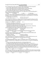 Câu hỏi trắc nghiệm chuyên đề Tế Bào - Môn Sinh học - Trường THPT Thăng Long