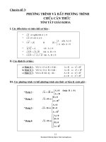 Kiến thức căn bản về Phương trình