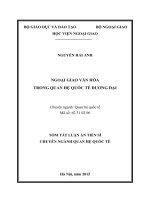 Ngoại giao văn hóa trong quan hệ quốc tế đương đại