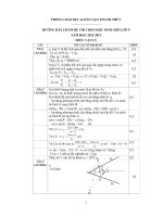 Hướng dẫn chấm thi chọn học sinh giỏi lớp 9 môn Vật lý năm 2012-2013