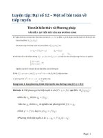 Bài tập tiếp tuyến đại số 12