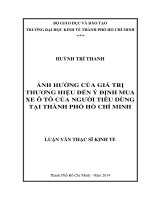 ẢNH HƯỞNG CỦA GIÁ TRỊ THƯƠNG HIỆU ĐẾN Ý ĐỊNH MUA XE Ô TÔ CỦA NGƯỜI TIÊU DÙNG TẠI TPHCM.PDF