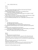 CÂU HỎI CÁC ĐỀ TÀI  MÔN MAC LENIN NÂNG CAO