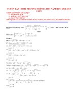 100 bài hệ phương trình luyện thi đại học 2014-2015 full