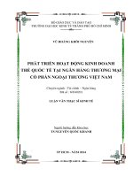 Phát triển hoạt động kinh doanh thẻ quốc tế tại ngân hàng TMCP ngoại thương việt nam