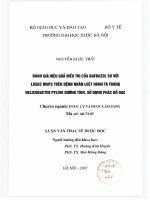 Đánh giá hiệu quả điều trị của dafrazol so với losec mups trên bệnh nhân loét hành tá tràng helicobacter pylori dương tính, sử dụng phác đồ OAC