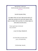 Cải thiện công tác quản trị nguồn nhân lực thông qua đánh giá sự hài lòng trong công việc của nhân viên tại công ty cổ phần dịch vụ hàng hóa sài gòn (SCSC