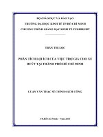 Phân tích lợi ích của việc hỗ trợ giá cho xe buýt tại TPHCM