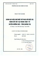 Đánh giá hiệu quả một số pháp đồ điều trị bệnh sốt rét tại trung tâm y tế huyện hướng hóa, tỉnh quảng trị (từ tháng 7 2002 đến tháng 7 2003)