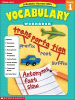 scholastic success with vocabulary grade 1