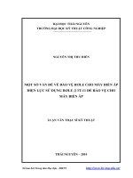 Một số vấn đề về bảo vệ rowle cho máy biến áp điện lực sử dụng rơle д 3t 11 để bảo vệ cho máy biến áp