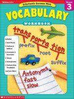 scholastic success with vocabulary grade 3