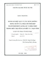 Đánh giá hiệu quả và tác dụng không mong muốn của phác đồ phối hợp peginterferon alpha 2b và ribaririn trong điều trị viêm gan siêu vi c mạn tính