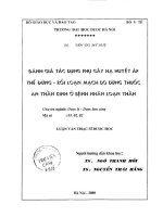 Đánh giá tác dụng phụ gây hạ huyết áp thế đứng ngồi   rối loạn mạch do dùng thuốc an thần kinh ở bệnh nhân loạn thần