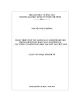 HOÀN THIỆN THỦ TỤC ĐÁNH GIÁ VÀ ĐỐI PHÓ RỦI RO TRONG KIỂM TOÁN BÁO CÁO TÀI CHÍNH TẠI CÁC CÔNG TY KIỂM TOÁN ĐỘC LẬP LỚN TẠI VIỆT NAM