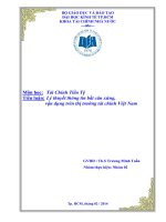 Lý thuyết thông tin bất cân xứng, vận dụng trên thị trường tài chính Việt Nam