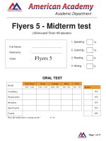 FLYERS 5- MIDTERM ODI-  ANSWER KEY