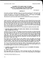 Nghiên cứu khoa học xã hôi - Những vấn đề đặt ra cho sinh viên và người hướng dẫn luận văn