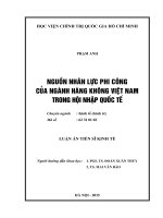 Luận án tiến sĩ kinh tế - Nguồn nhân lực phi công của ngành hàng không Việt Nam trong hội nhập quốc tế [full]