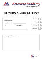 FLYERS 5 - FINAL ODI ANSWER KEY