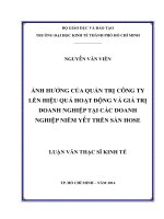 ẢNH HƯỞNG CỦA QUẢN TRỊ CÔNG TY LÊN HIỆU QUẢ HOẠT ĐỘNG VÀ GIÁ TRỊ DOANH NGHIỆP TẠI CÁC DOANH NGHIỆP NIÊM YẾT TRÊN SÀN HOSE.PDF