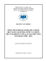 PHÂN TÍCH MỐI QUAN HỆ GIỮA THÂM HỤT NGÂN SÁCH VÀ THÂM HỤT TÀI KHOẢN VÃNG LAI TẠI VIỆT NAM GIAI ĐOẠN 1990 - 2013.
