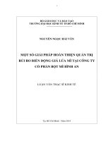 MỘT SỐ GIẢI PHÁP HOÀN THIỆN QUẢN TRỊ RỦI RO BIẾN ĐỘNG GIÁ LÚA MÌ TẠI CÔNG TY CỔ PHẦN BỘT MÌ BÌNH AN.PDF