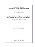 TÁC ĐỘNG CỦA TRUYỀN MIỆNG MẠNG XÃ HỘI ĐẾN Ý ĐỊNH MUA ĐIỆN THOẠI DI ĐỘNG THÔNG MINH VÀ MÁY TÍNH BẢNG Ở VIỆT NAM.