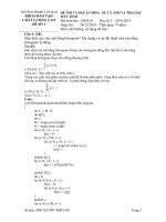 Đề thi và đáp án môn Xử lý ảnh và thị giác máy tính