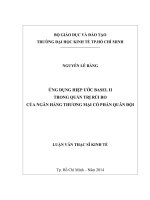 Ứng dụng hiệp ước BASEL II trong quản trị rủi ro của ngân hàng thương mại cổ phần quân đội Luận văn thạc sĩ