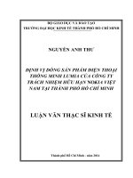 Định vị dòng sản phẩm điện thoại thông minh Lunia của công ty TNHH Nokia Việt Nam tại TPHCM