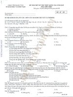 Đề thi thử ĐH môn Hóa năm 2015 - Sở GD và ĐT Kontum