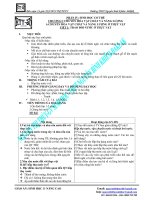 Giáo án Sinh học 11 - TRAO ĐỔI NƯỚC Ở THỰC VẬT