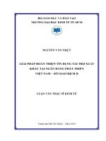 GIẢI PHÁP HOÀN THIỆN TÍN DỤNG TÀI TRỢ XUẤT KHẨU TẠI NGÂN HÀNG PHÁT TRIỂN VIỆT NAM - SỞ GIAO DỊCH II.PDF