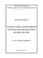 Xây dựng chiến lược kinh doanh Ngân hàng thương mại cổ phần Bưu điện Liên Việt  Luận văn thạc sĩ