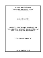 CHI TIÊU CÔNG, NGUỒN NHÂN LỰC VÀ TĂNG TRƯỞNG KINH TẾ NGHIÊN CỨU CÁC NỀN KINH TẾ ĐANG PHÁT TRIỂN.PDF