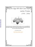 Tuyển tập đề thi Cao học môn Toán năm 1998-2008