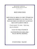 PHÂN TÍCH TÁC ĐỘNG CỦA CẤU TRÚC VỐN ĐẾN GIÁ TRỊ DOANH NGHIỆP CỦA CÁC CÔNG TY CỔ PHẦN BẤT ĐỘNG SẢN NIÊM YẾT TẠI SỞ GIAO DỊCH CHỨNG KHOÁN TPHCM.PDF