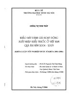 Khảo sát đánh giá hoạt động xuất nhập khẩu thuốc ở việt nam qua hai năm 2004   2005