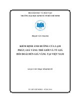 KIỂM ĐỊNH ẢNH HƯỞNG CỦA LẠM PHÁT, GIÁ VÀNG THẾ GIỚI VÀ TỶ GIÁ HỐI ĐOÁI ĐẾN GIÁ VÀNG TẠI VIỆT NAM.PDF