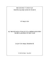 Sự truyền dẫn lãi suất của chính sách tiền tệ đến lạm phát ở Việt Nam Luận văn thạc sĩ