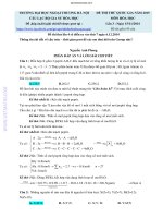 Lời giải Đề thi thử quốc gia môn Hóa học năm 2015 lần 3 - Nguyễn Anh Phong