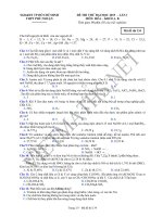 Đề thi thử Đại học trường THPT Phú Nhuận - TP Hồ Chí Minh năm học 2014-2015