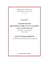 LUẬN VĂN THẠC SĨ  GIẢI PHÁP THU HÚT KIỀU HỐI ĐỂ CẢ THIỆN CÁN CÂN TÀI KHOẢN VÃNG LAI TẠI VIỆT NAM.PDF