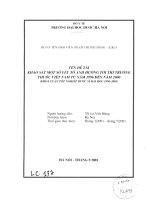 Khảo sát một số yếu tố ảnh hưởng tới thị trường thuốc việt nam từ năm 1996   2000