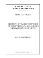 Bộ đôi thâm hụt hay bộ đôi đối nghịch. Chính sách tài khóa, tài khóa vãng lai và tỷ giá hối đoái thực ở Việt Nam