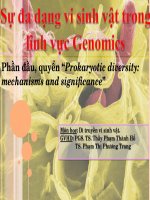 Sự đa dạng vi sinh vật trong lĩnh vực Genomics