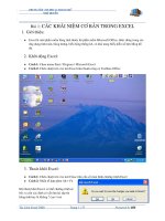 giáo trình bài giảng về excel
