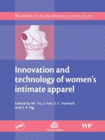 Innovation and Technology of Women''''s Intimate Apparel (Woodhead Publishing in Textiles)